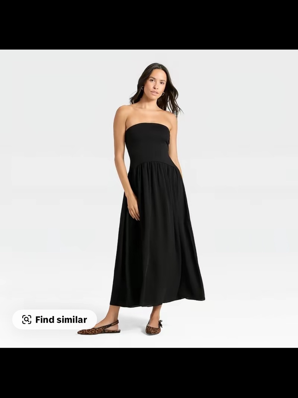A New Day Strapless Black Maxi Sundress